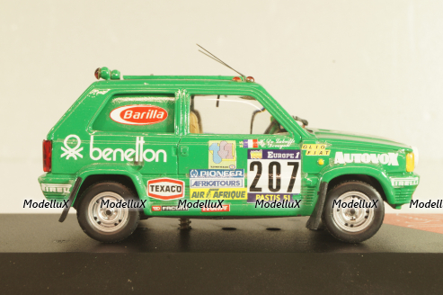 Fiat Panda 4X4 #207 "Benetton" Rally Paris-Dakar 1984, Hervé de Labriffe/ Claude Devoyon, green, Model43 1:43