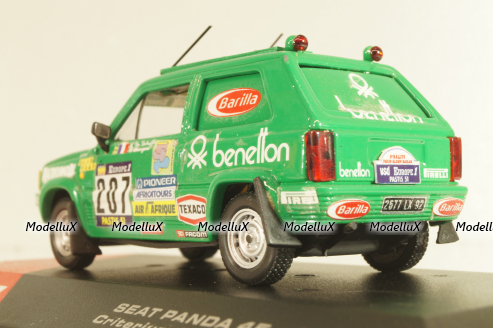 Fiat Panda 4X4 #207 "Benetton" Rally Paris-Dakar 1984, Hervé de Labriffe/ Claude Devoyon, green, Model43 1:43