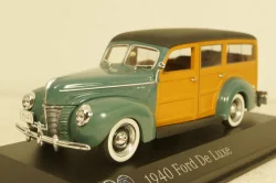 Ford De Luxe 1940, green/wood, 100 years Ford Motor Company, Minichamps 1:43