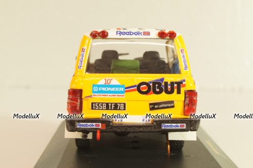 Nissan Patrol (K160) #540 "OBUT" Rally Paris-Dakar 1987, yellow, Model43 1:43