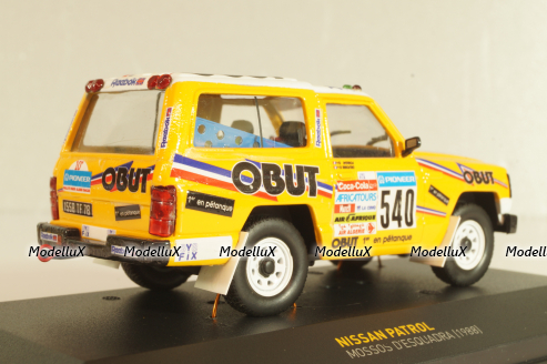 Nissan Patrol (K160) #540 "OBUT" Rally Paris-Dakar 1987, yellow, Model43 1:43