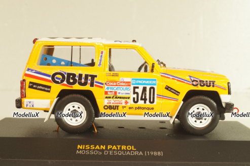 Nissan Patrol (K160) #540 "OBUT" Rally Paris-Dakar 1987, yellow, Model43 1:43
