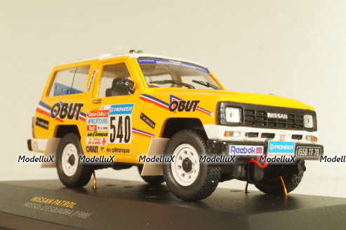 Nissan Patrol (K160) #540 "OBUT" Rally Paris-Dakar 1987, yellow, Model43 1:43