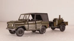 Уаз-469 с прицепом полевая кухня, Агат 1:43