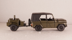 Уаз-469 с прицепом полевая кухня, Агат 1:43