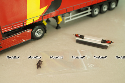 DAF XG with semi-trailer "Carpentier" 2008, red, 117898, Eligor 1:43 
