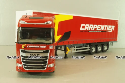 DAF XG with semi-trailer "Carpentier" 2008, red, 117898, Eligor 1:43 