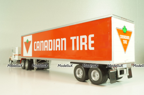 Chevrolet Bison with semi-trailer Canadian Tire, 1978, white/orange, American trucks, France №81, Altaya 1:43