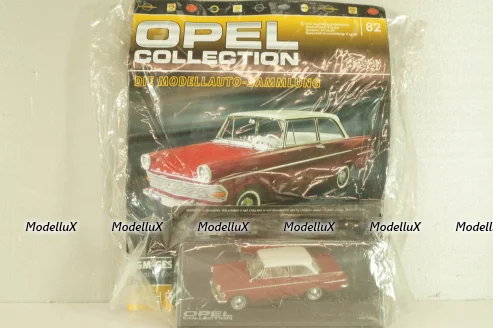 Opel Rekord PII 1960, red/white, OPC082, Opel Collection #82 1:43 с журналом, запечатанный!