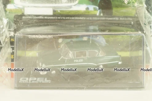 Opel Rekord PI Polizei 1957, green, OPC085, Opel Collection #85 1:43 с журналом, запечатанный!