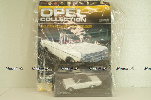 Opel Rekord (A) Cabriolet 1963, white, OPC094, Opel Collection #94 1:43 с журналом, запечатанный!