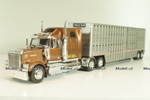 Western Star 4900 with semi-trailer 1990, brown/grey, American trucks, France №85, Altaya 1:43