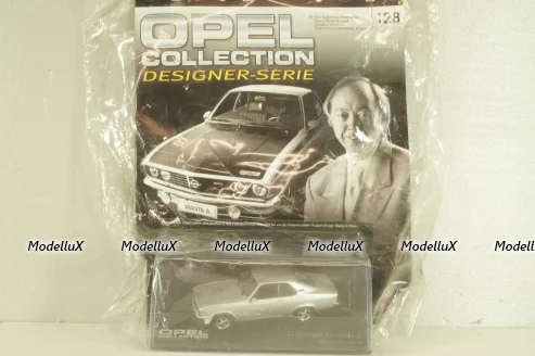 Opel Manta (A) Geoge Gallion 1970, silver, OPCD128, Opel Collection Designer #128 1:43 с журналом, запечатанный!
