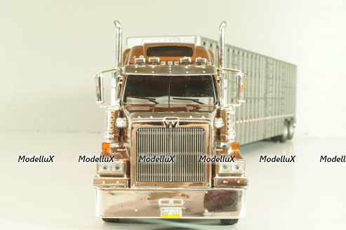 Western Star 4900 with semi-trailer 1990, brown/grey, American trucks, France №85, Altaya 1:43