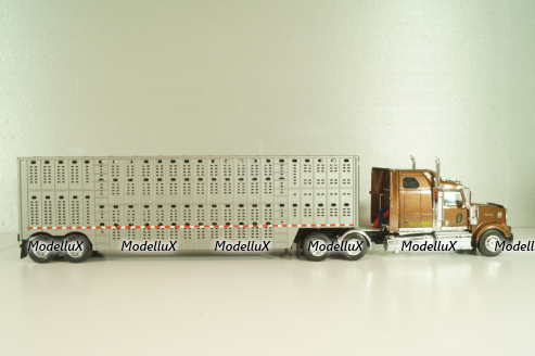 Western Star 4900 with semi-trailer 1990, brown/grey, American trucks, France №85, Altaya 1:43
