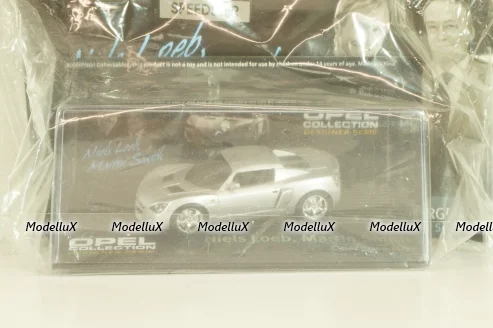 Opel Speedster, N.Loeb/M.Smith 2000, silver, OPCD131, Opel Collection Designer #131 1:43 с журналом, запечатанный!