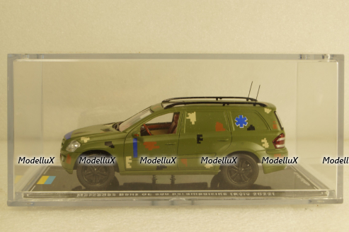 Mercedes GL500 X164 Ukraine Territorial Forces Gun Truck (Kyiv 2022), TruckTyr 1:43