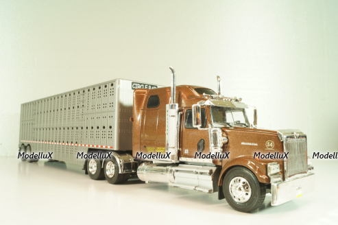 Western Star 4900 with semi-trailer 1990, brown/grey, American trucks, France №85, Altaya 1:43