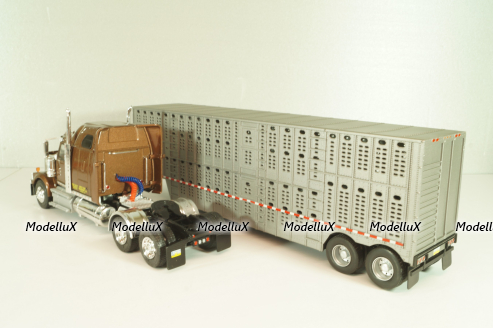 Western Star 4900 with semi-trailer 1990, brown/grey, American trucks, France №85, Altaya 1:43