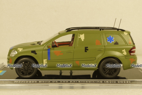 Mercedes GL500 X164 Ukraine Territorial Forces Gun Truck (Kyiv 2022), TruckTyr 1:43