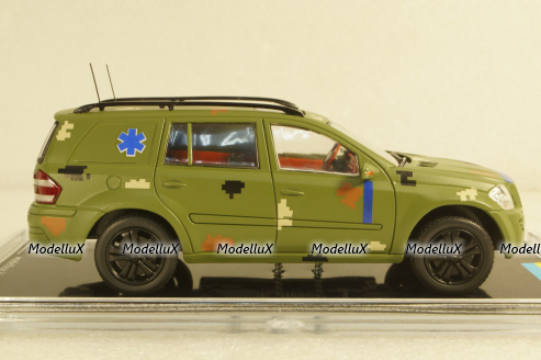 Mercedes GL500 X164 Ukraine Territorial Forces Gun Truck (Kyiv 2022), TruckTyr 1:43