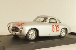 Mercedes-Benz 300 SL Gullwing #613 4th Mille Miglia 1952 Caracciola/Kurrle, silver, BG7213, Bang 1:43