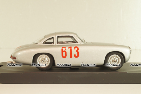 Mercedes-Benz 300 SL Gullwing #613 4th Mille Miglia 1952 Caracciola/Kurrle, silver, BG7213, Bang 1:43