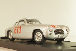 Mercedes-Benz 300 SL Gullwing #613 4th Mille Miglia 1952 Caracciola/Kurrle, silver, BG7213, Bang 1:43