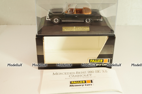Mercedes-Benz 220 SE 3,5 Cabriolet (W111) 1961, black, 4331, Faller 1:43