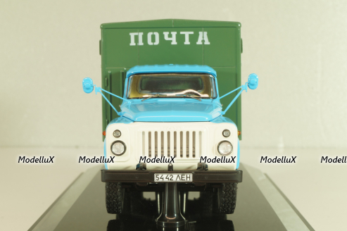 ГЗСА-3712 фургон "Почта" на шасси 53-12, голубой/зеленый, 105350, DIP Models 1:43 