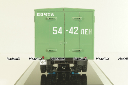 ГЗСА-3712 фургон "Почта" на шасси 53-12, голубой/зеленый, 105350, DIP Models 1:43 