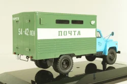ГЗСА-3712 фургон "Почта" на шасси 53-12, голубой/зеленый, 105350, DIP Models 1:43 