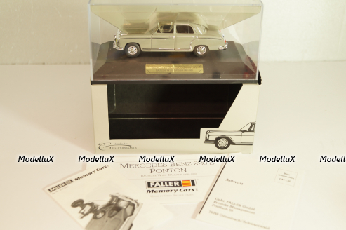 Mercedes-Benz 220 S Ponton (W180) 1956, grey, dealer edition, Faller 1:43