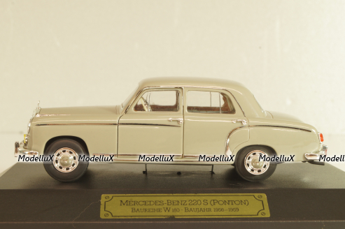 Mercedes-Benz 220 S Ponton (W180) 1956, grey, dealer edition, Faller 1:43