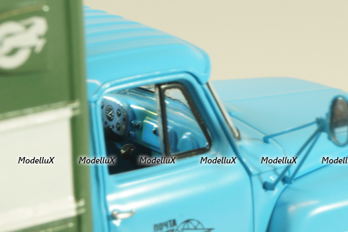 ГЗСА-3712 фургон "Почта" на шасси 53-12, голубой/зеленый, 105350, DIP Models 1:43 