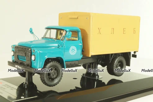 ГЗСА-3704 фургон "хлеб" на шасси Газ-52-01 1969 г., синий/бежевый, 105216, DiP Models 1:43
