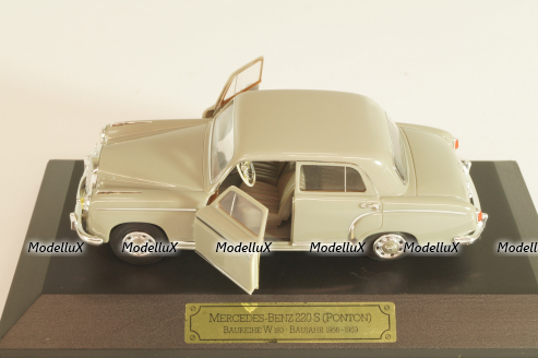 Mercedes-Benz 220 S Ponton (W180) 1956, grey, dealer edition, Faller 1:43