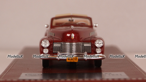 Cadillac Series 62 Convertible sedan open 1941, maroon, GIM 021A, GIM 1:43