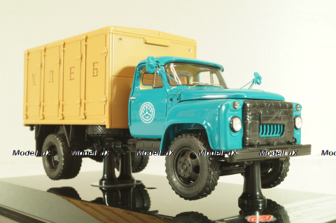 ГЗСА-3704 фургон "хлеб" на шасси Газ-52-01 1969 г., синий/бежевый, 105216, DiP Models 1:43