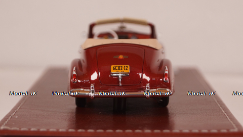 Cadillac Series 62 Convertible Open 1941, maroom metallic, GIM021A, GIM 1:43