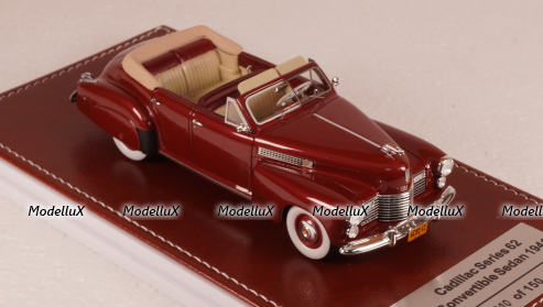 Cadillac Series 62 Convertible sedan open 1941, maroon, GIM 021A, GIM 1:43