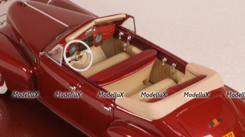 Cadillac Series 62 Convertible sedan open 1941, maroon, GIM 021A, GIM 1:43