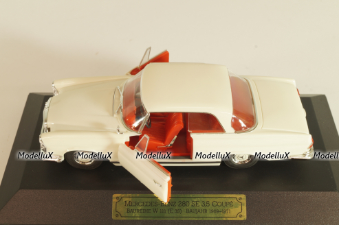 Mercedes-Benz 280 SE Coupe (W111) 1965, white, 4315, Faller 1:43