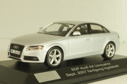 Audi A4 3.2 quattro (B8) sedan 2008, silver, 5010704113, Minichamps 1:43