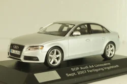 Audi A4 3.2 quattro (B8) sedan 2008, silver, 5010704113, Minichamps 1:43