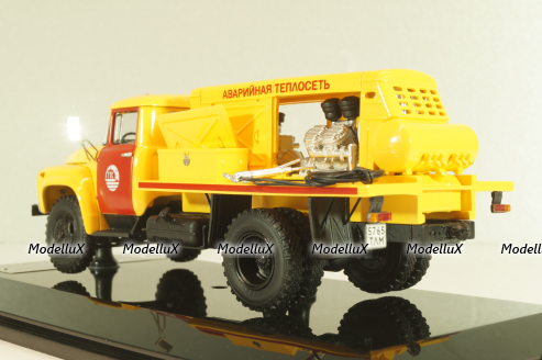 ПКС-130 Аварийная теплосеть на шасси Зил-130 1986, желтый, 113012, DiP Models 1:43