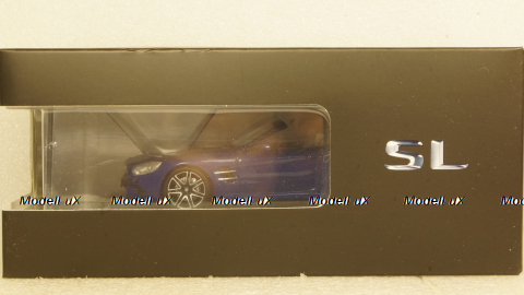 Mercedes SL (R231), blue Hardtop liegt by, Facelift, Spark 1:43