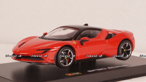 Ferrari SF90 hybrid stradale 2019 red, Burago 1:43