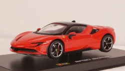 Ferrari SF90 hybrid stradale 2019 red, Burago 1:43