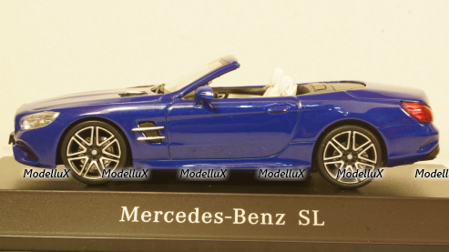 Mercedes SL (R231), blue Hardtop liegt by, Facelift, Spark 1:43